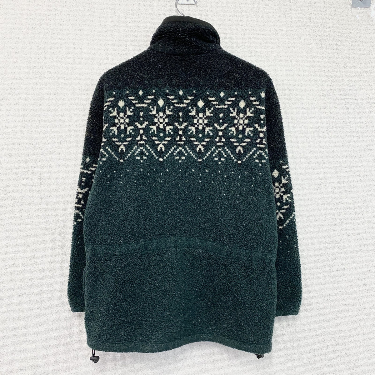 ～90s　Columbia　コロンビア　フリースジャケット/ボアジャケット　ノルディック柄　ヴィンテージ　緑　グリーン　Sサイズ　古着