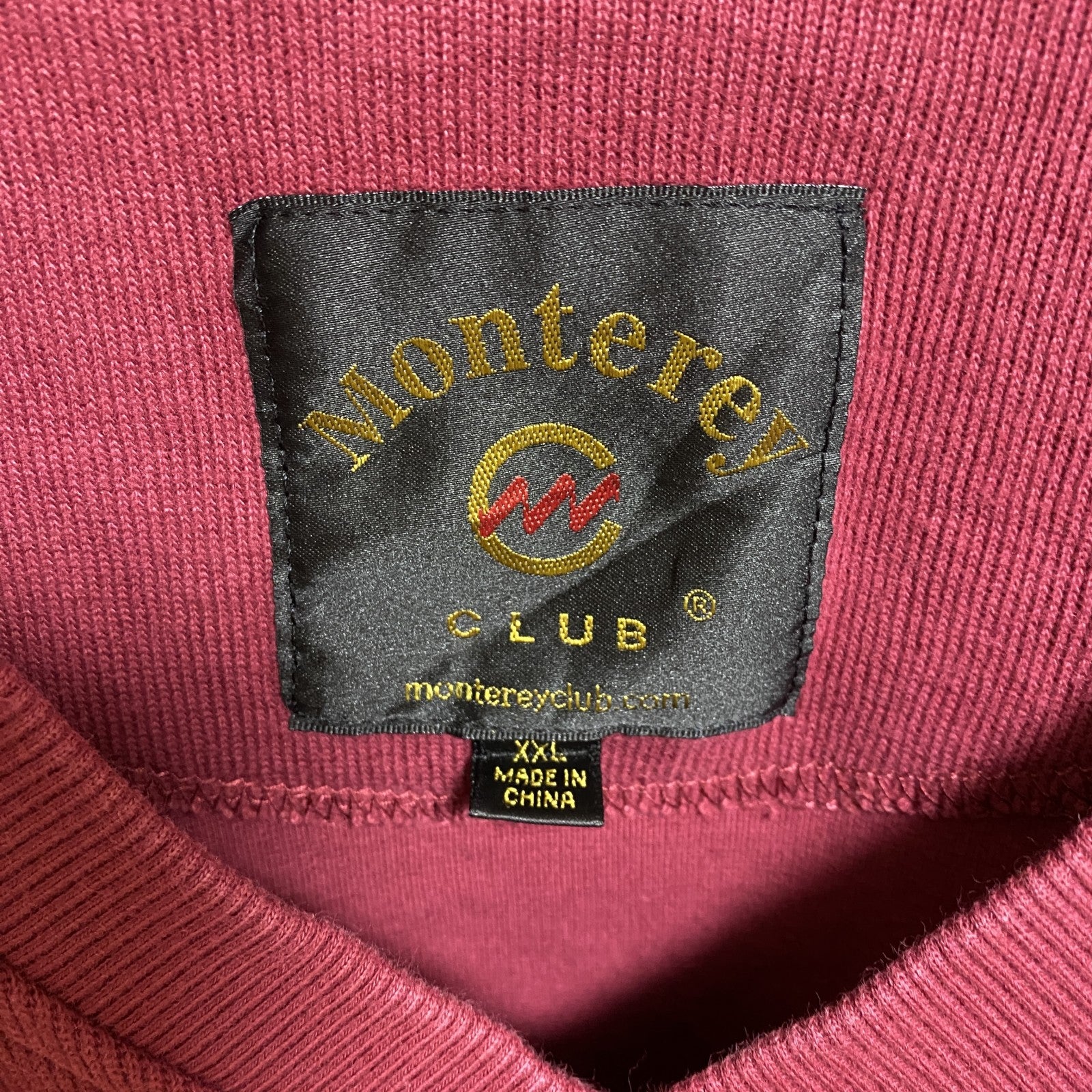 Monterey　ニットベスト　Vネック　ワンポイント　刺繍ロゴ　ビックシルエット　赤　レッド　XXLサイズ　古着