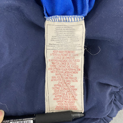 00s　NIKE　ナイキ　トラックジャケット/ジャージ　ヴィンテージ　刺繍ロゴ　スウッシュロゴ　青　ブルー　Mサイズ