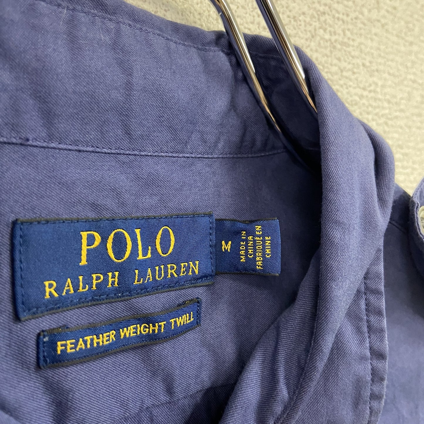 Ralph Lauren　ラルフローレン　長袖ボタンシャツ　フラップ付きポケット　青　ブルー　Mサイズ