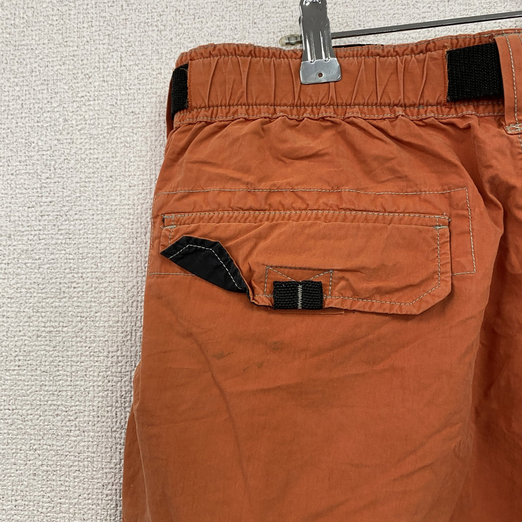 90s～　THRILLER　カーゴショートパンツ　ハーフパンツ/ショートパンツ　フェード　オレンジ　Mサイズ　　ヴィンテージ　古着