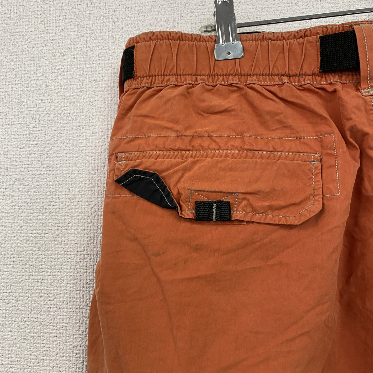 90s～　THRILLER　カーゴショートパンツ　ハーフパンツ/ショートパンツ　フェード　オレンジ　Mサイズ　　ヴィンテージ　古着