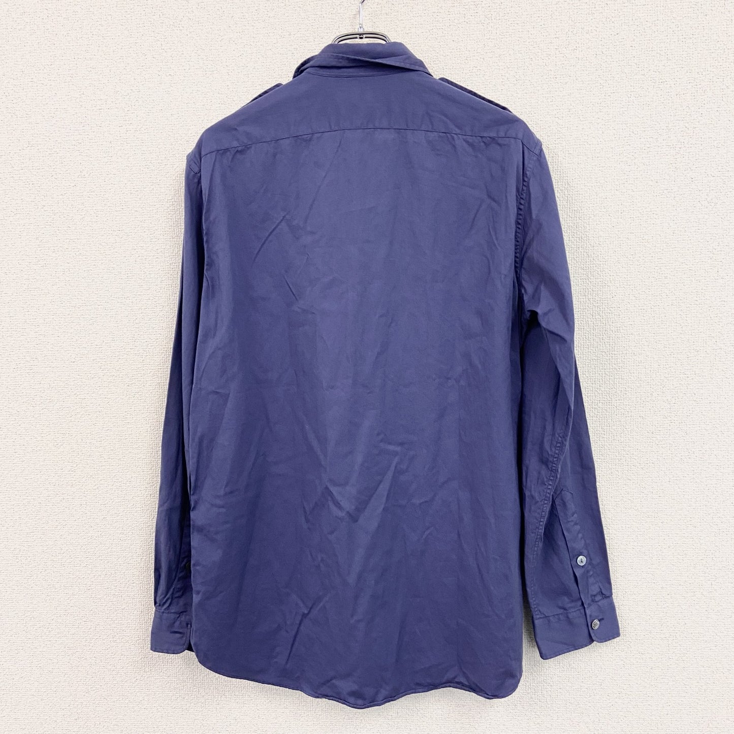 Ralph Lauren　ラルフローレン　長袖ボタンシャツ　フラップ付きポケット　青　ブルー　Mサイズ