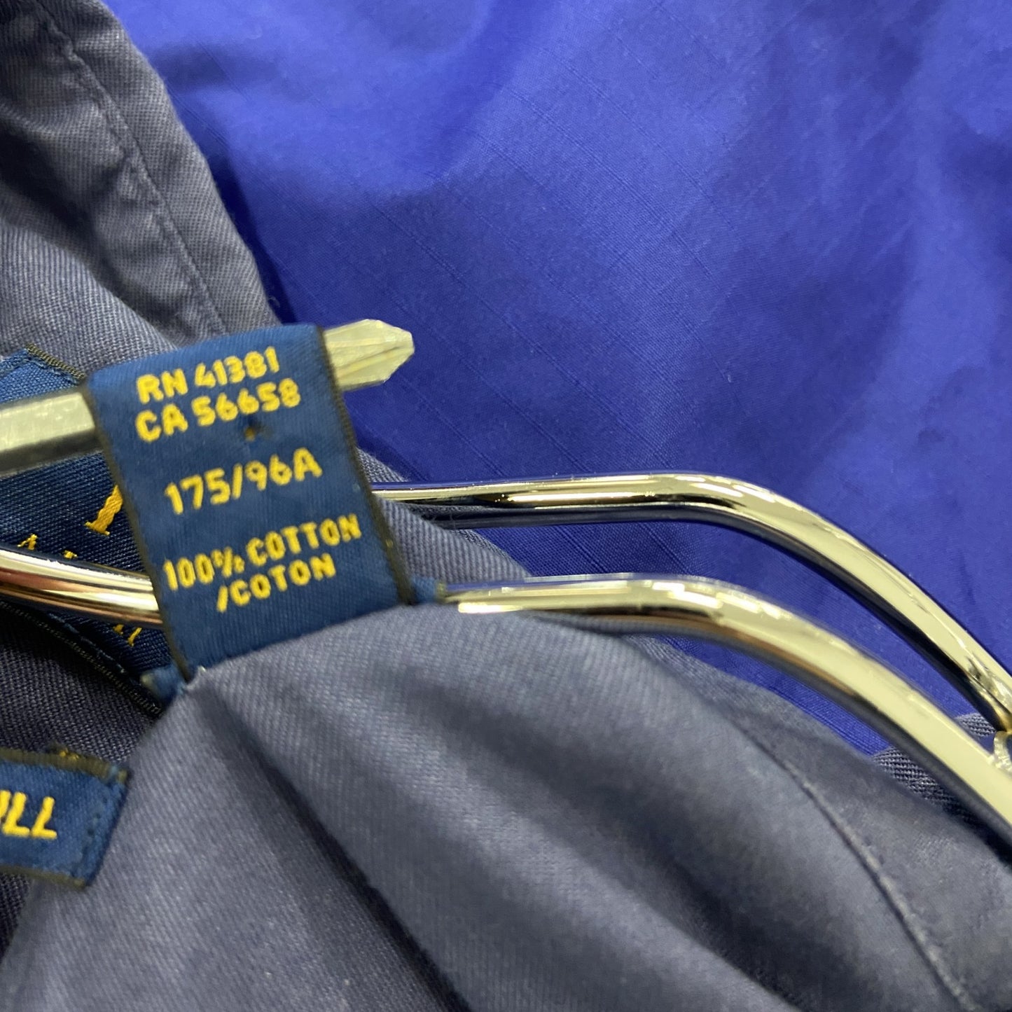 Ralph Lauren　ラルフローレン　長袖ボタンシャツ　フラップ付きポケット　青　ブルー　Mサイズ