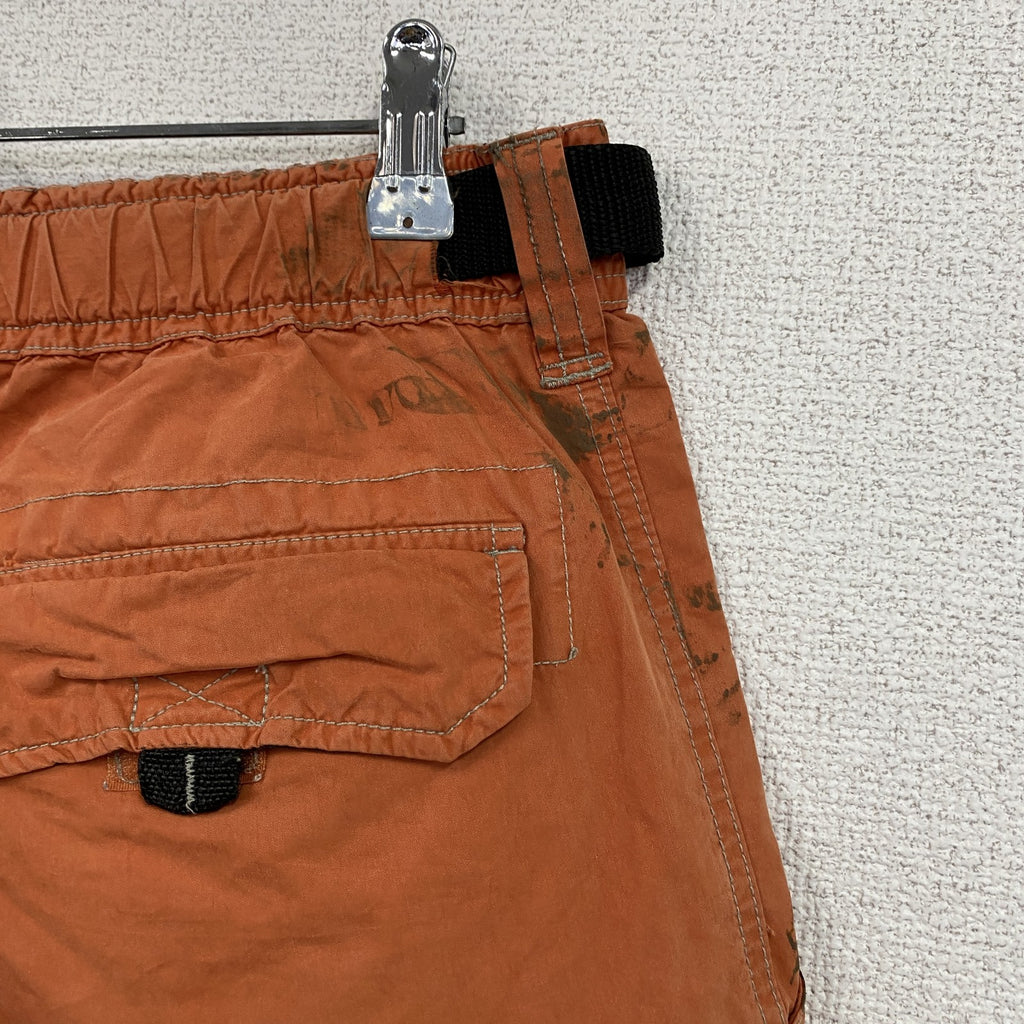 90s～　THRILLER　カーゴショートパンツ　ハーフパンツ/ショートパンツ　フェード　オレンジ　Mサイズ　　ヴィンテージ　古着