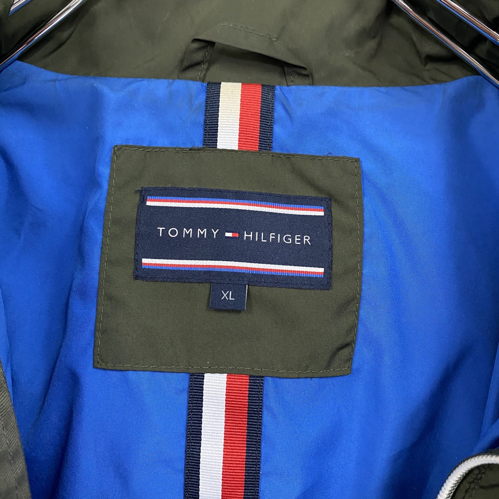 TOMMY HILFIGER　トミーヒルフィガー　フルジップジャケット　カーキ　XLサイズ　古着