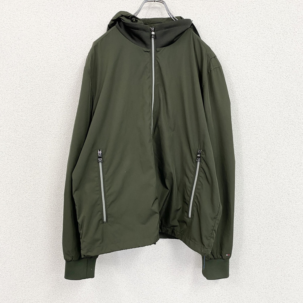 TOMMY HILFIGER　トミーヒルフィガー　フルジップジャケット　カーキ　XLサイズ　古着