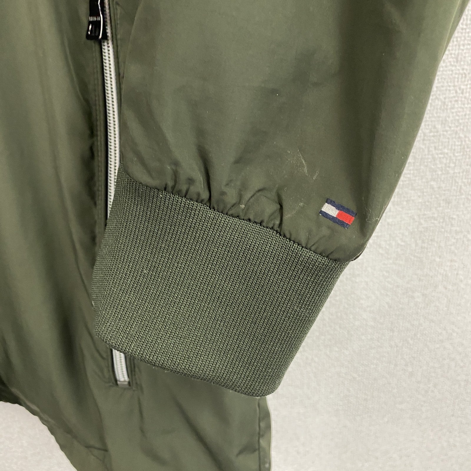 TOMMY HILFIGER　トミーヒルフィガー　フルジップジャケット　カーキ　XLサイズ　古着