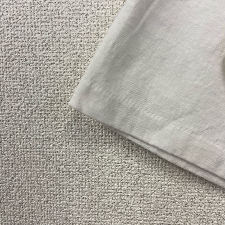 90s　半袖プリントTシャツ　クルーネック　ヴィンテージ　シングルステッチ　白　ホワイト　ワンポイント　XLサイズ　古着