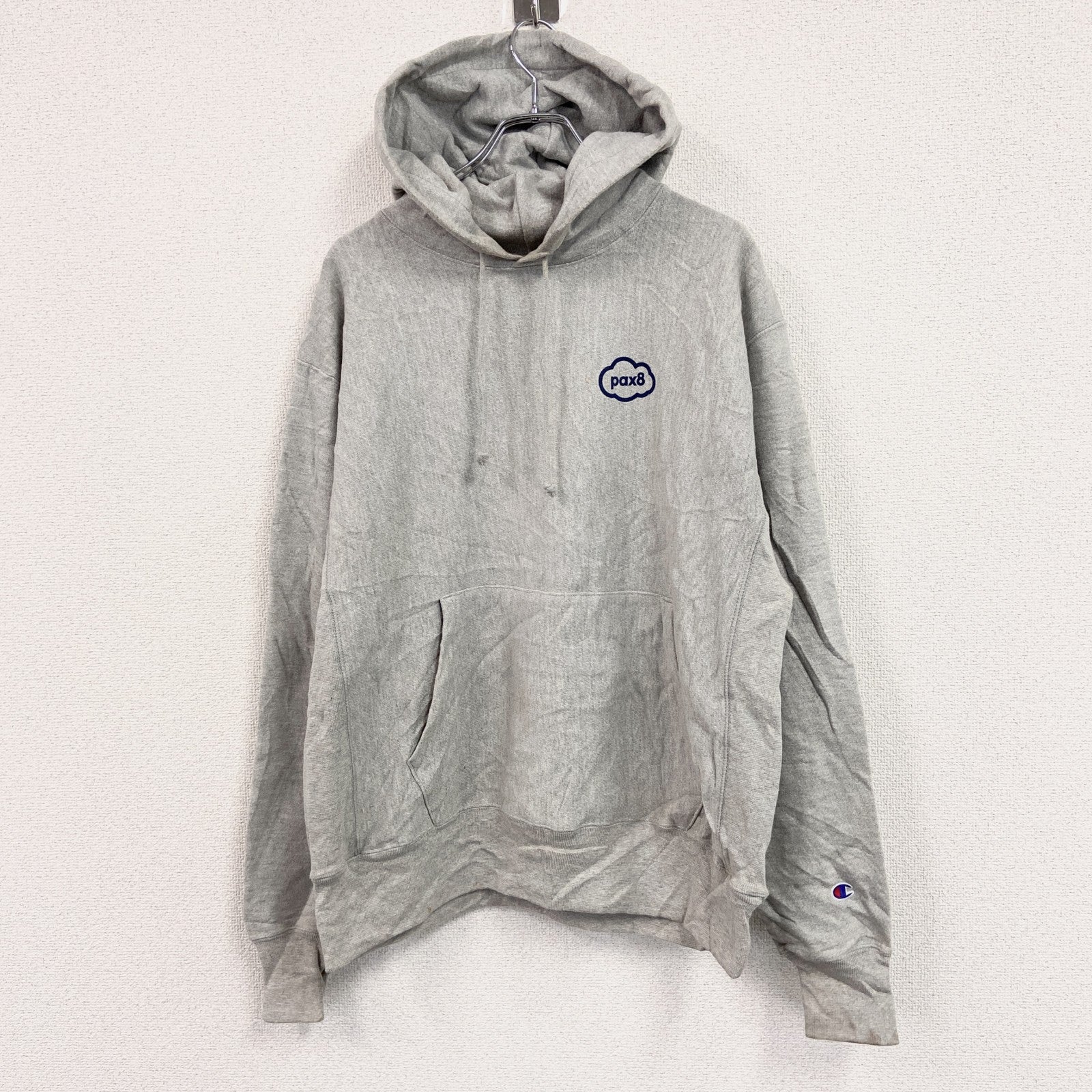 Champion　チャンピオン　リバースウィーブ　スウェットパーカー/フーディー　灰色　グレー　Lサイズ　古着