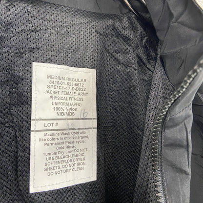 U.S.ARMY　トレーニングジャケット　ナイロンジャケット　ミリタリー　米軍　黒　ブラック　Mサイズ