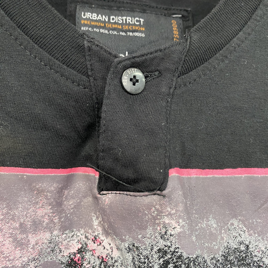 Angelo Litrico　半袖プリントTシャツ　黒　ブラック　古着