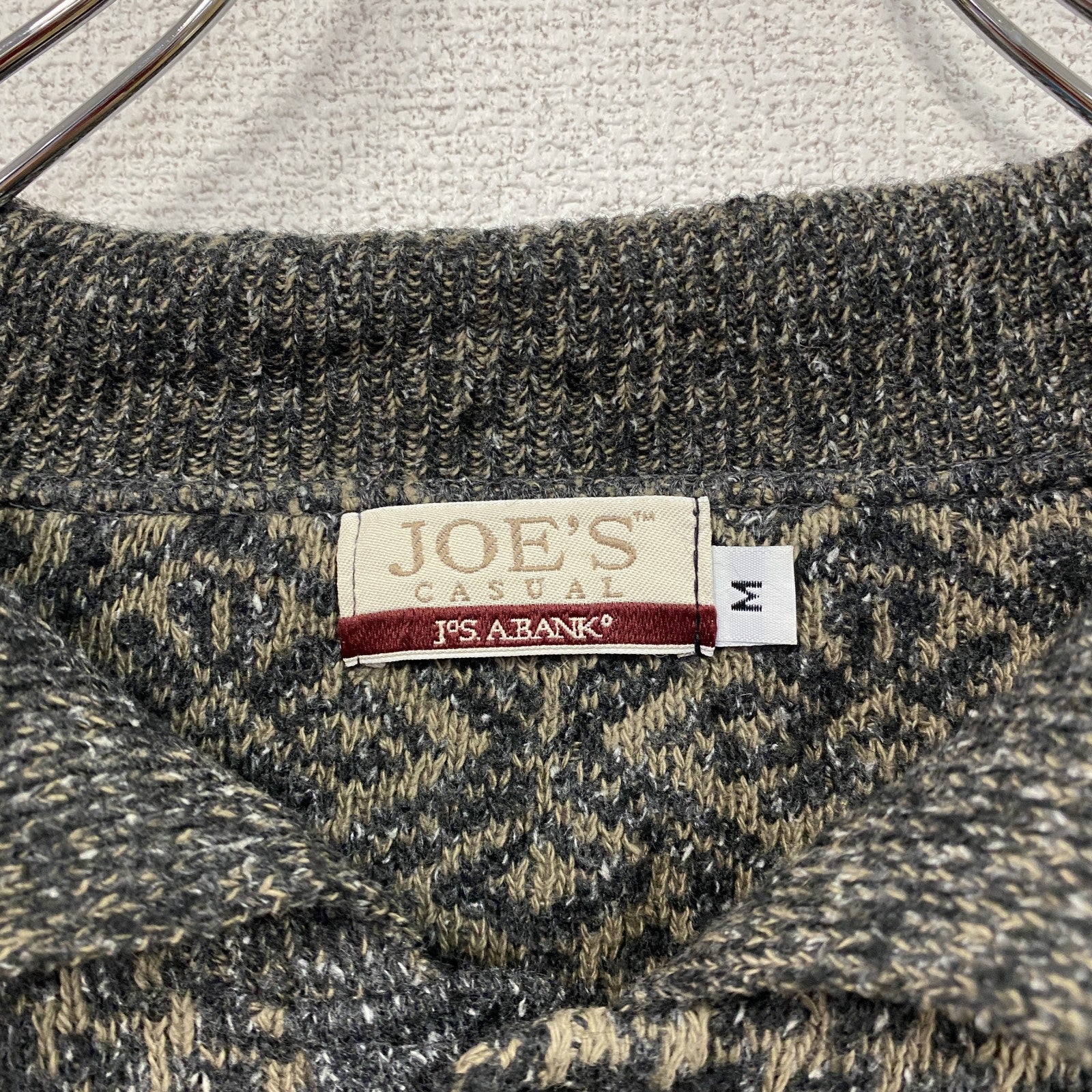 ～00s　JOE'S　ポロニットセーター　千鳥格子柄　ヴィンテージ　マルチカラー　Mサイズ　古着