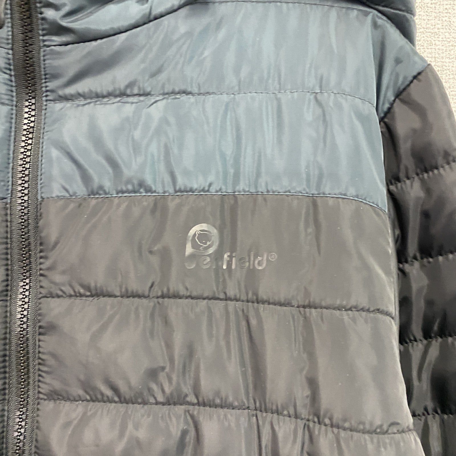 Penfield　ペンフィールド　フルジップ中綿ジャケット　ワンポイント　黒　ブラック　LLサイズ　古着