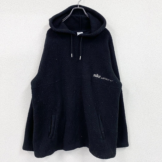 NIKE　ナイキ　フリースパーカー/フーディー　スウッシュ　ポケット付き　黒　ブラック　XLサイズ
