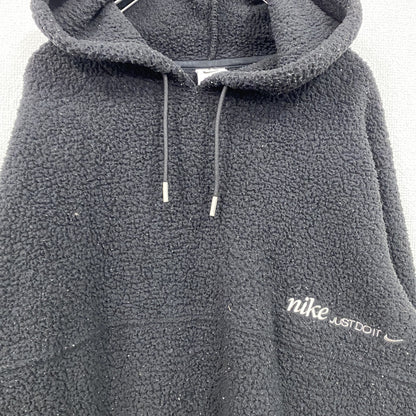 NIKE　ナイキ　フリースパーカー/フーディー　スウッシュ　ポケット付き　黒　ブラック　XLサイズ