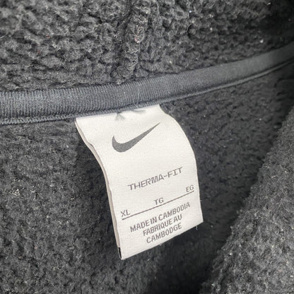 NIKE　ナイキ　フリースパーカー/フーディー　スウッシュ　ポケット付き　黒　ブラック　XLサイズ