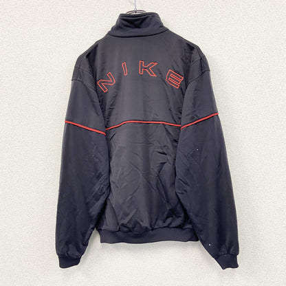 90s　NIKE　ナイキ　トラックジャケット/ジャージ　刺繍ロゴ　スウッシュロゴ　ヴィンテージ　ブラック　Sサイズ