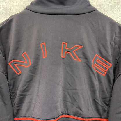 90s　NIKE　ナイキ　トラックジャケット/ジャージ　刺繍ロゴ　スウッシュロゴ　ヴィンテージ　ブラック　Sサイズ