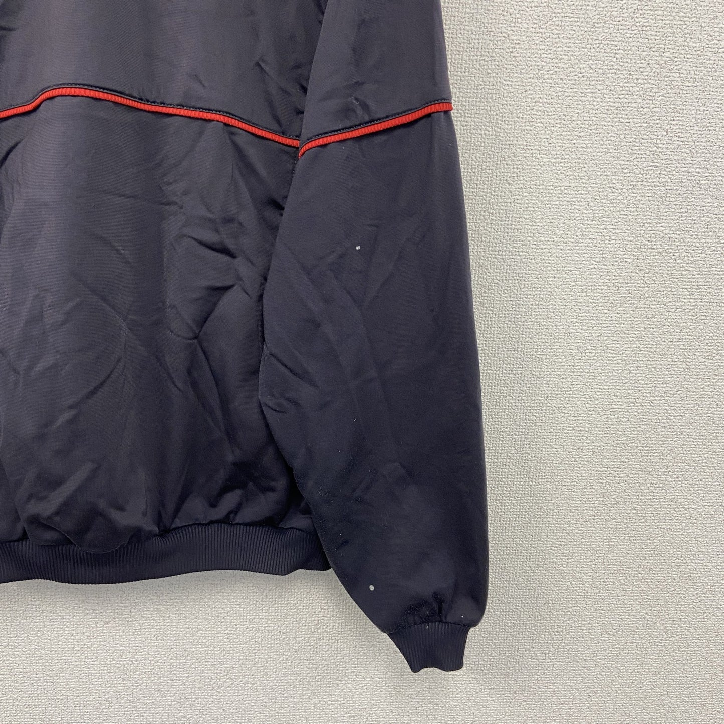 90s　NIKE　ナイキ　トラックジャケット/ジャージ　刺繍ロゴ　スウッシュロゴ　ヴィンテージ　ブラック　Sサイズ