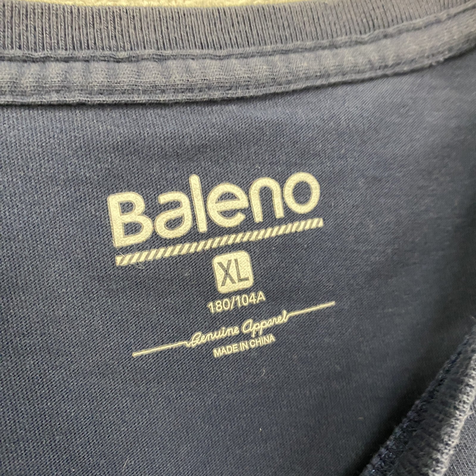 Baleno　半袖プリントTシャツ　紺 ネイビー　XLサイズ　古着