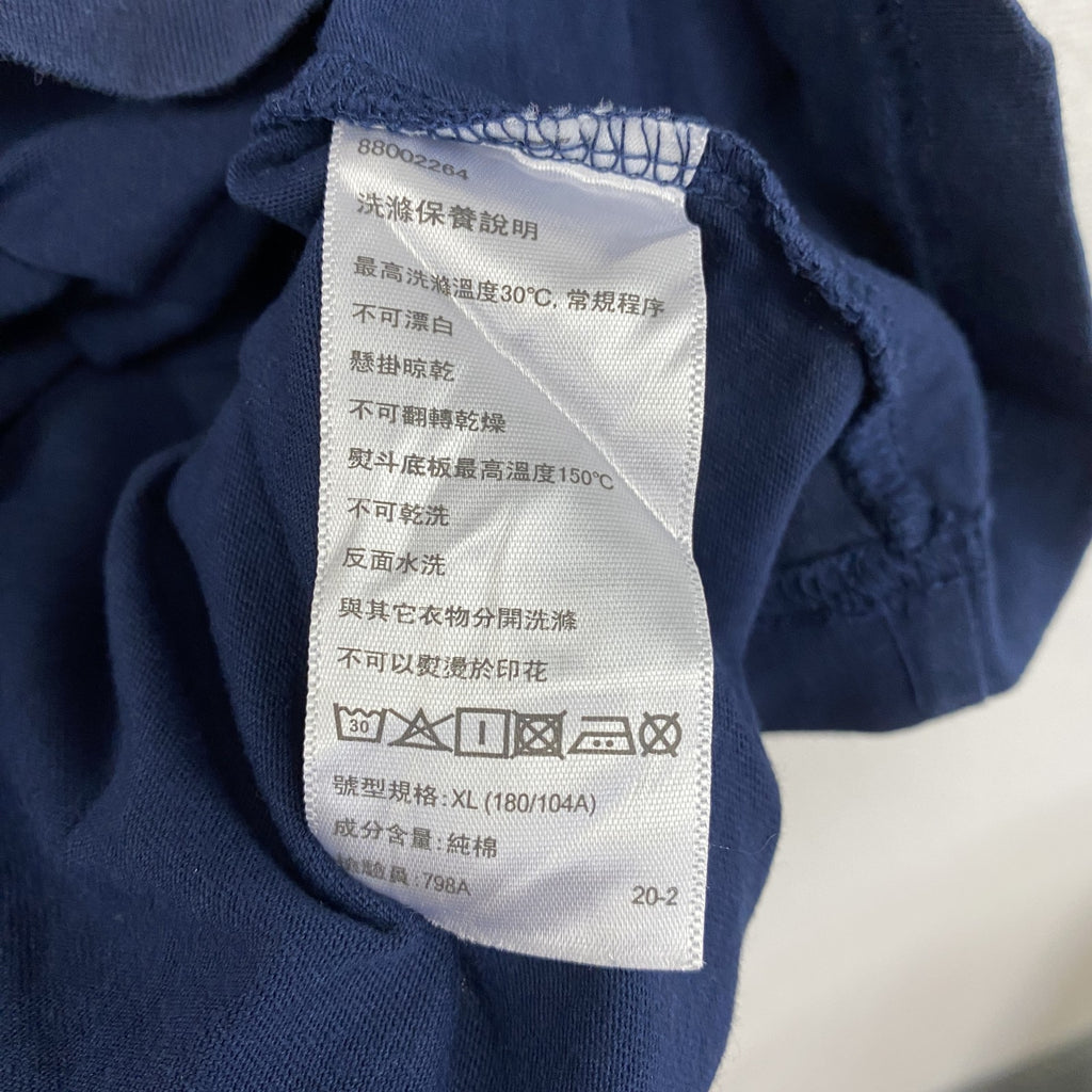 Baleno　半袖プリントTシャツ　紺 ネイビー　XLサイズ　古着