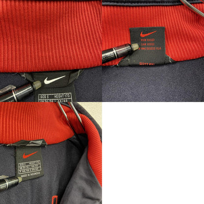 90s　NIKE　ナイキ　トラックジャケット/ジャージ　刺繍ロゴ　スウッシュロゴ　ヴィンテージ　ブラック　Sサイズ