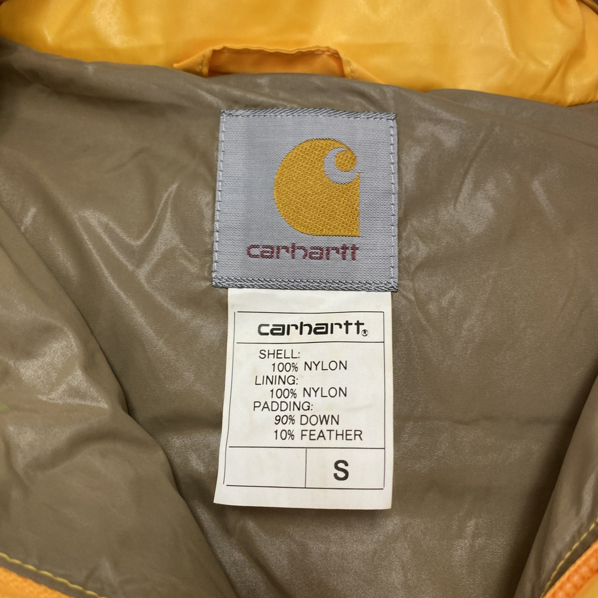 Carhartt　カーハート　ダウンジャケット　ダウン90％　黄色　イエロー　Sサイズ　古着