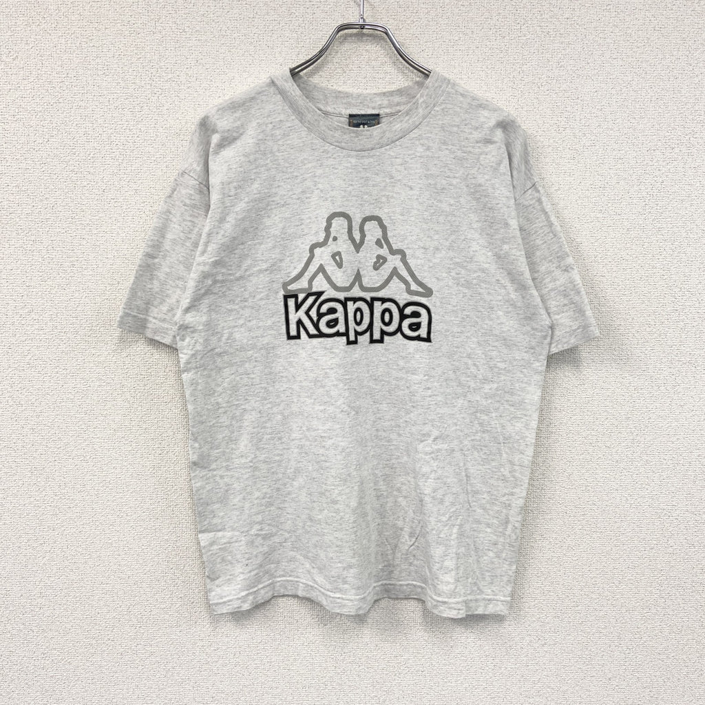 Kappa　カッパ　半袖プリントＴシャツ　霜降りグレー　Lサイズ