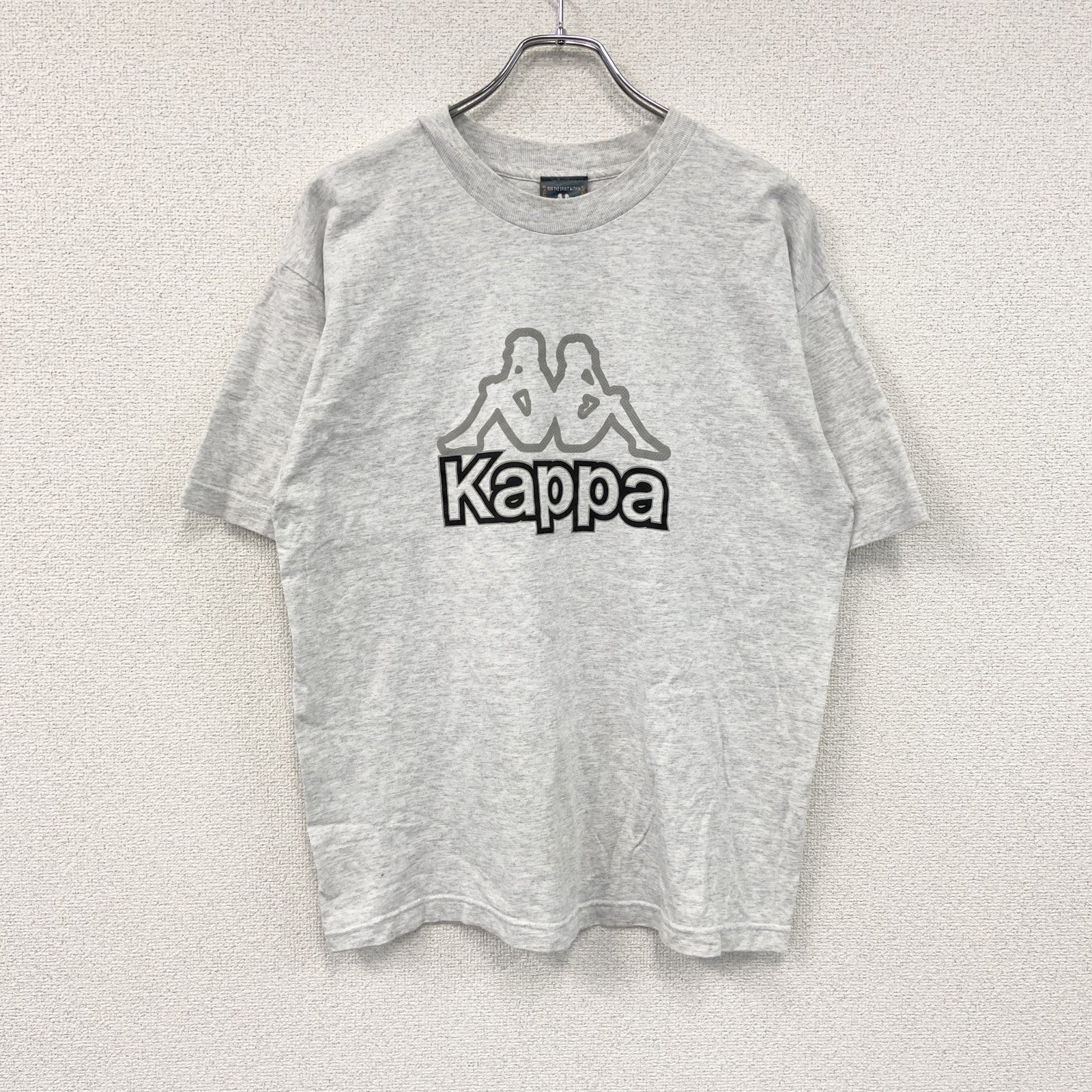 Kappa　カッパ　半袖プリントＴシャツ　霜降りグレー　Lサイズ