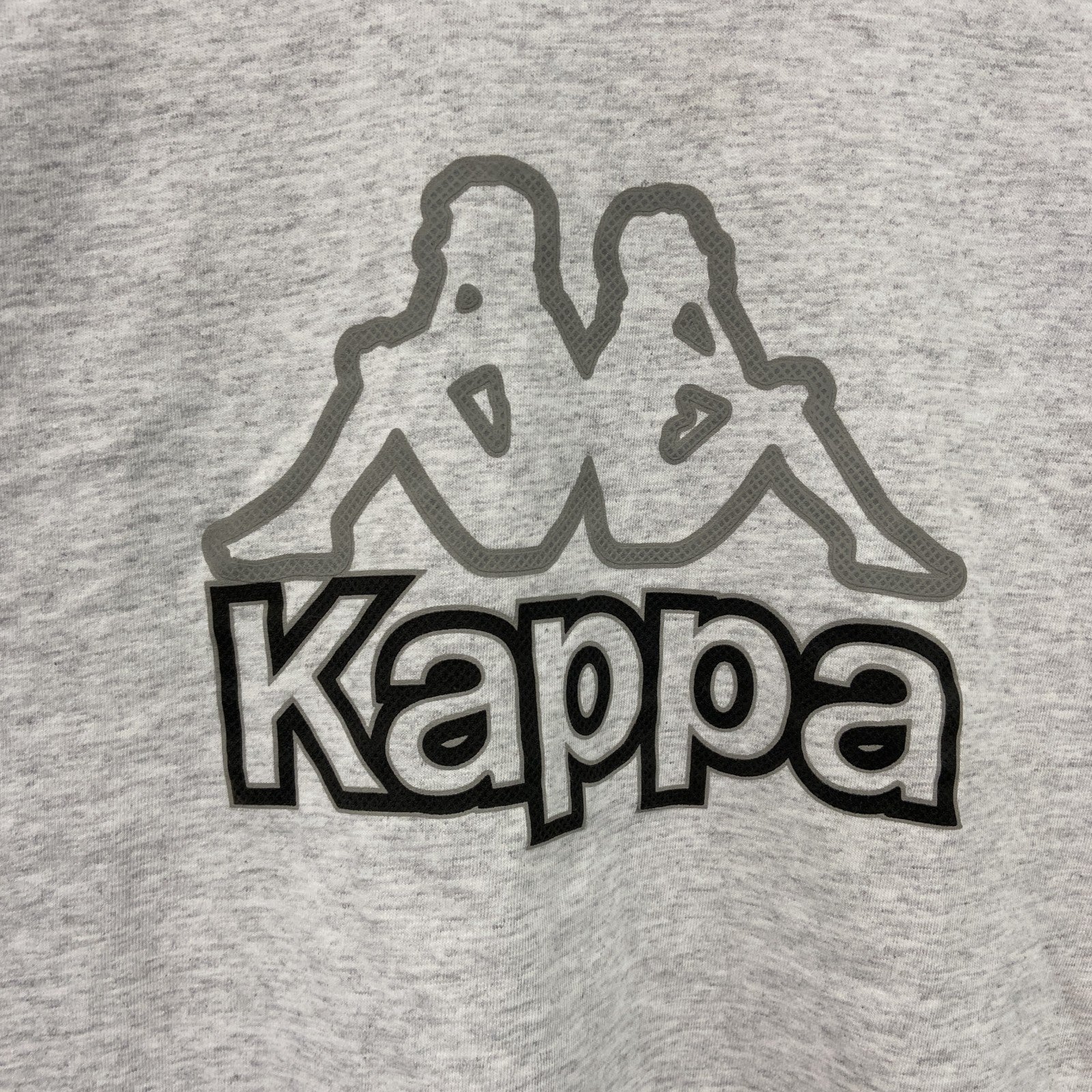 Kappa　カッパ　半袖プリントＴシャツ　霜降りグレー　Lサイズ