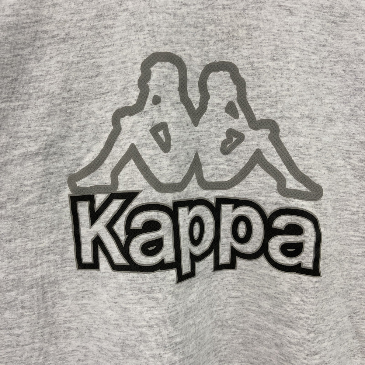 Kappa　カッパ　半袖プリントＴシャツ　霜降りグレー　Lサイズ Tシャツ カットソー メンズ 古着