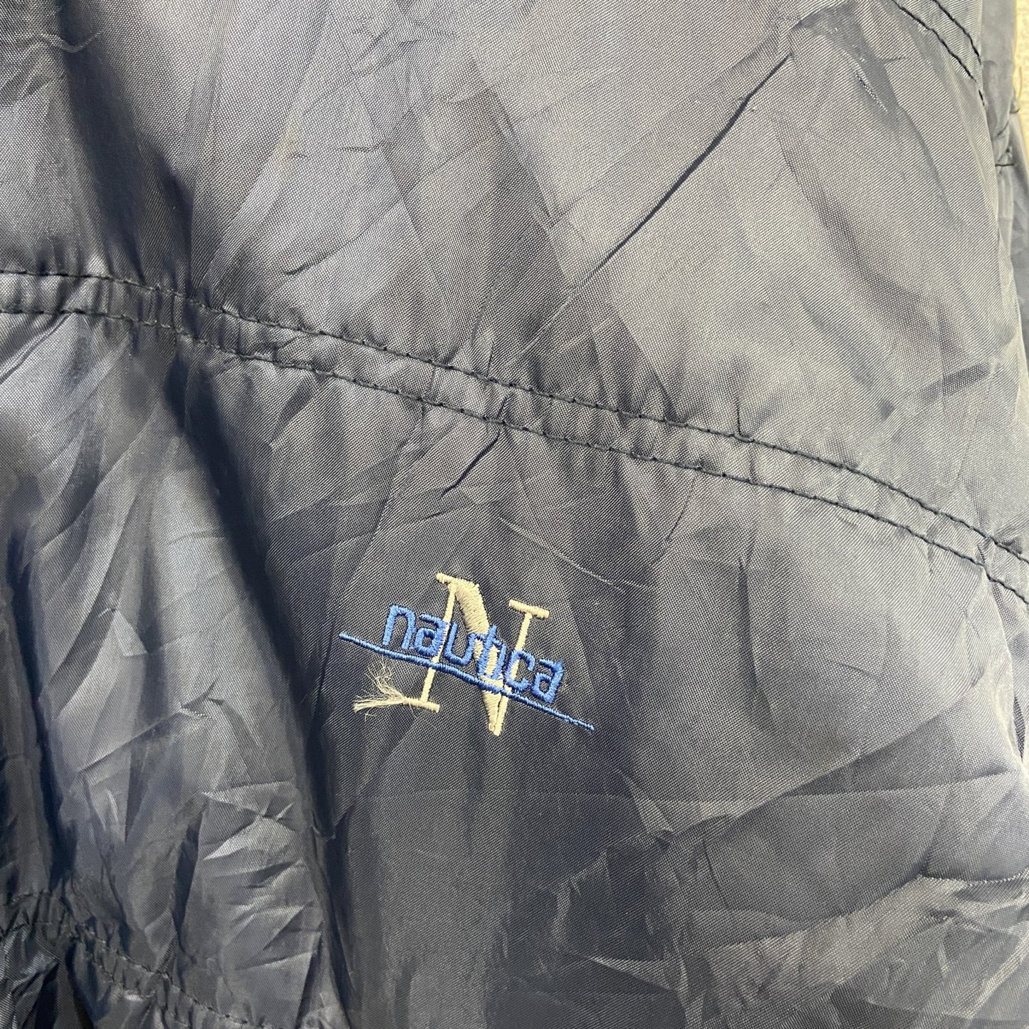 90s～　Nautica　ノーティカ　中綿ジャケット　フリースジャケット　ヴィンテージ　リバーシブル　紺　ネイビー
