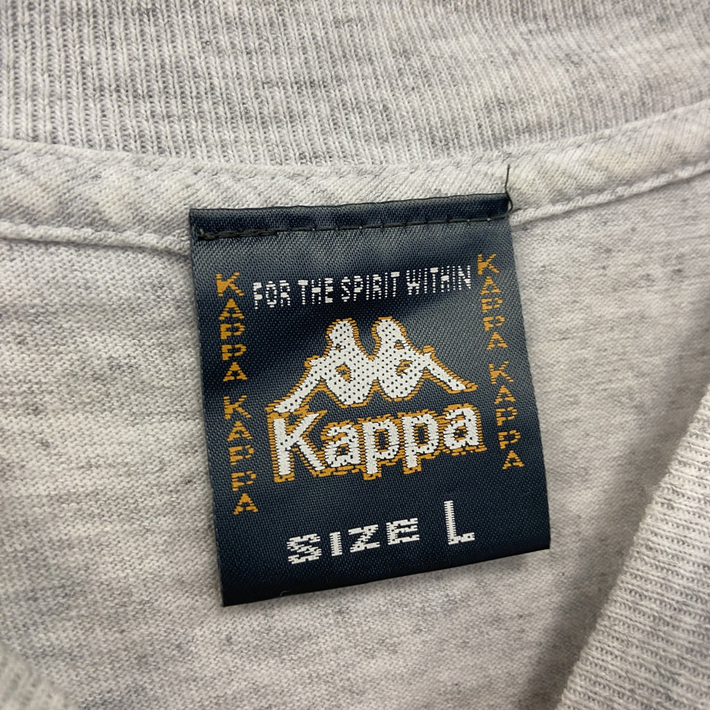 Kappa　カッパ　半袖プリントＴシャツ　霜降りグレー　Lサイズ