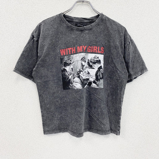 RESERVED　半袖プリントTシャツ　灰色　グレー　XSサイズ