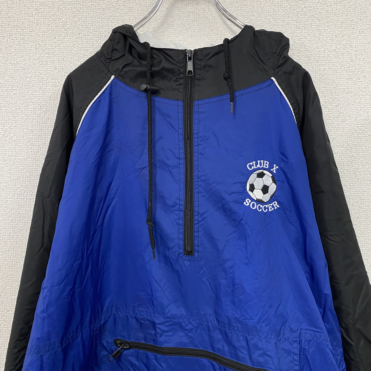 90s～　SPORT‐TEK　スポーツテック　アノラックパーカー　ヴィンテージ　青　ブルー　2XLサイズ　古着