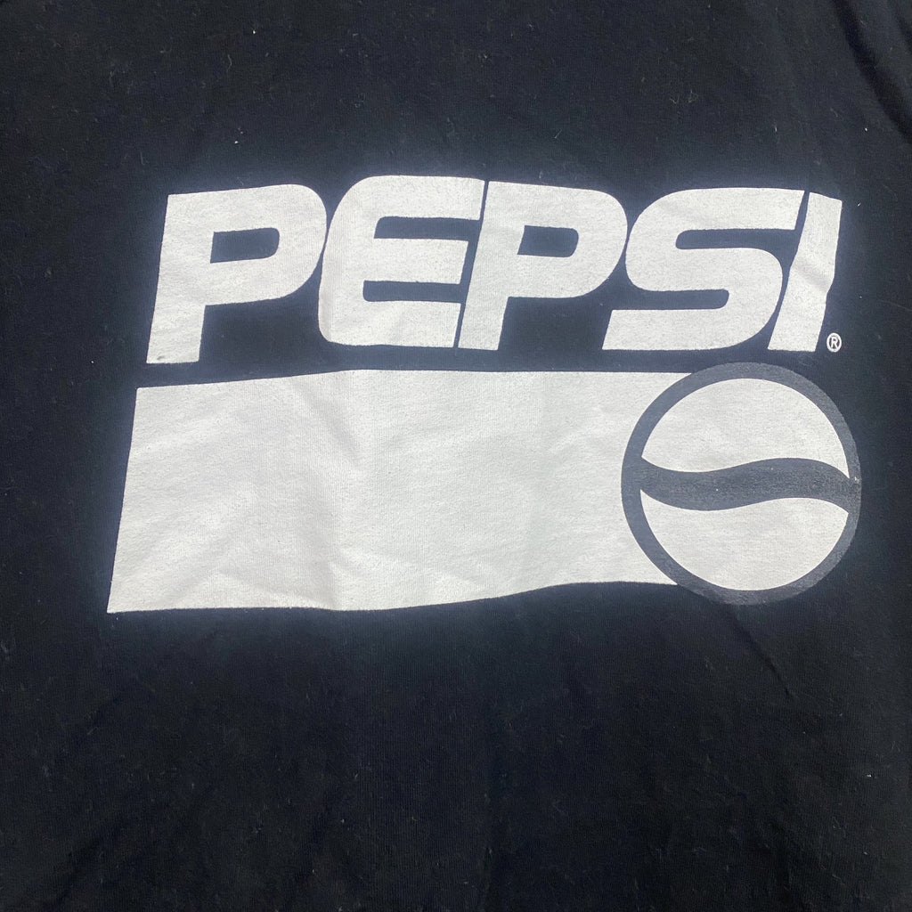 PEPSI　ペプシ　半袖プリント企業Tシャツ　デカロゴ　黒　ブラック　Lサイズ　古着