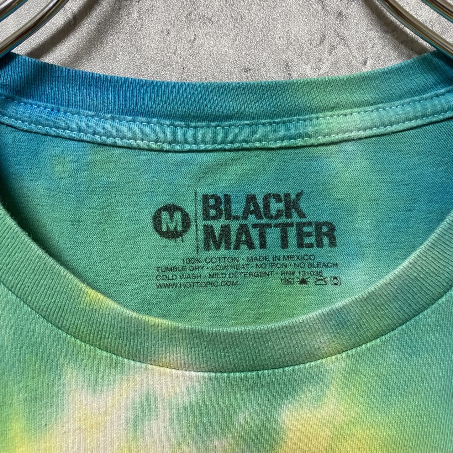 古着 used　BLACK MATTER　半袖プリントTシャツ　クルーネック　ダイダイ柄　ヴィンテージ　vintage　Mサイズ