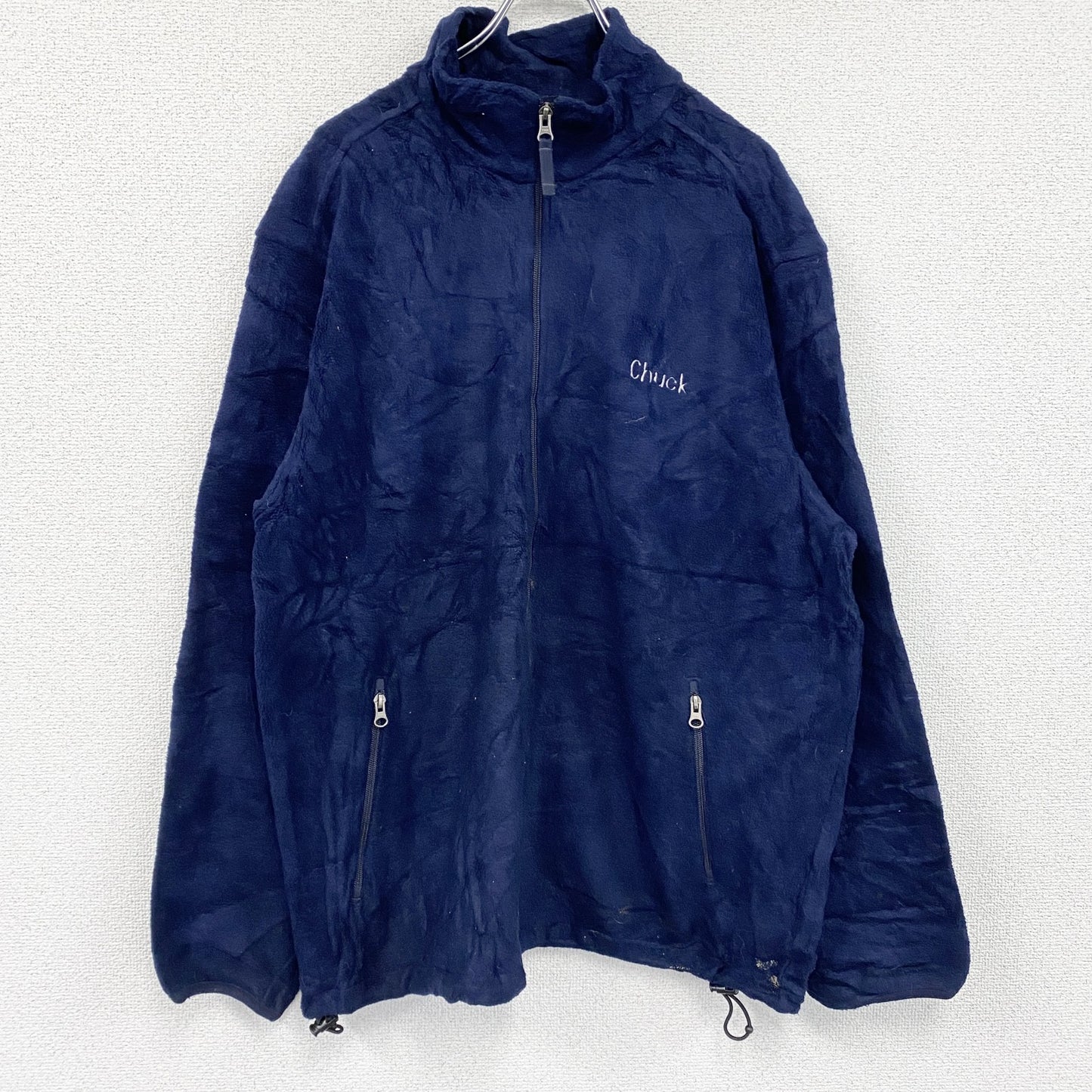 ～00s　LAND’S END　ランズエンド　フリースジャケット/ボアジャケット　ヴィンテージ　紺　ネイビー　XLサイズ