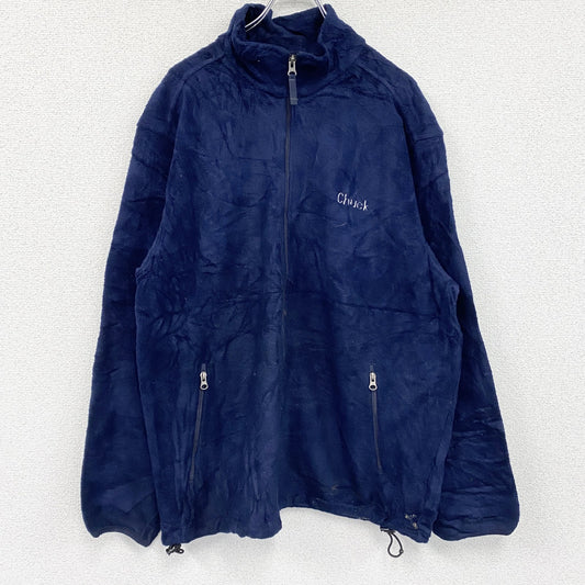 ～00s　LAND’S END　ランズエンド　フリースジャケット/ボアジャケット　ヴィンテージ　紺　ネイビー　XLサイズ