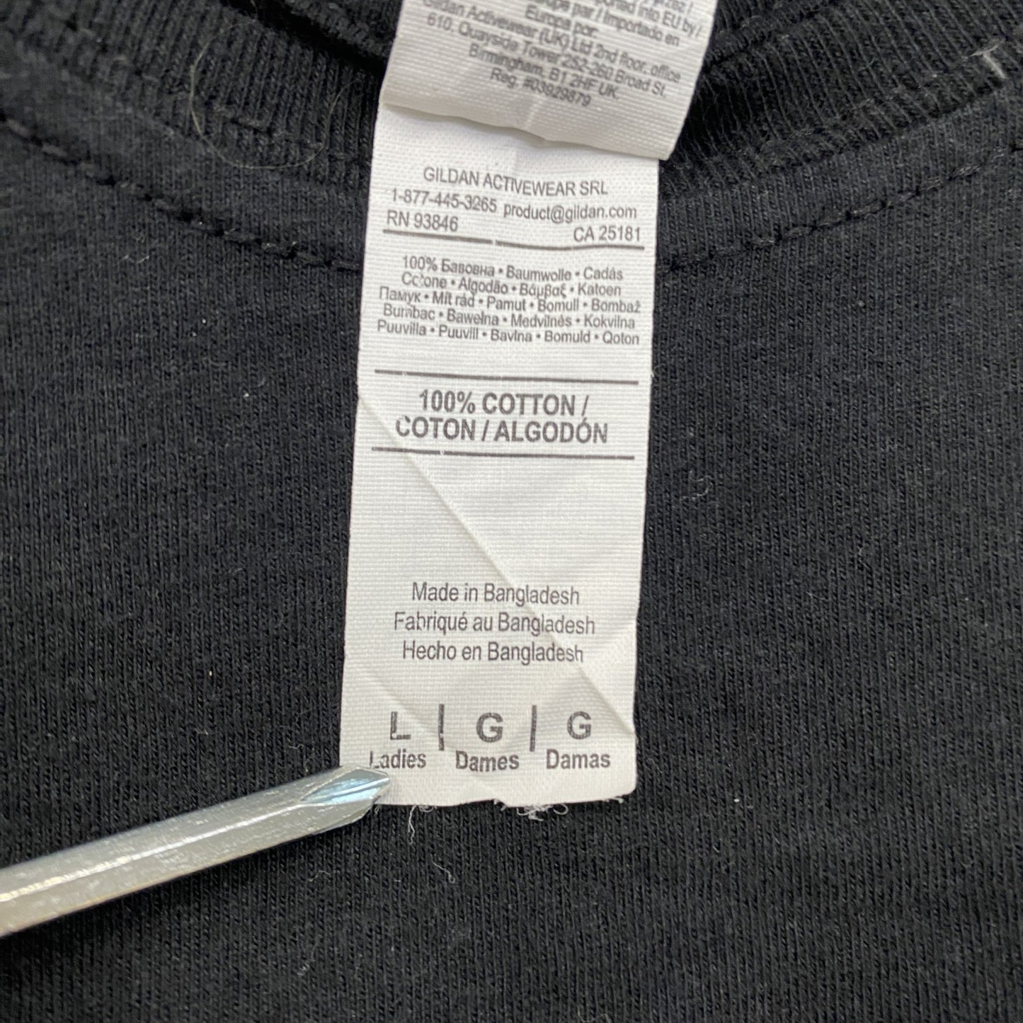 GILDAN　ギルダン　半袖プリントTシャツ　黒　ブラック　Lサイズ