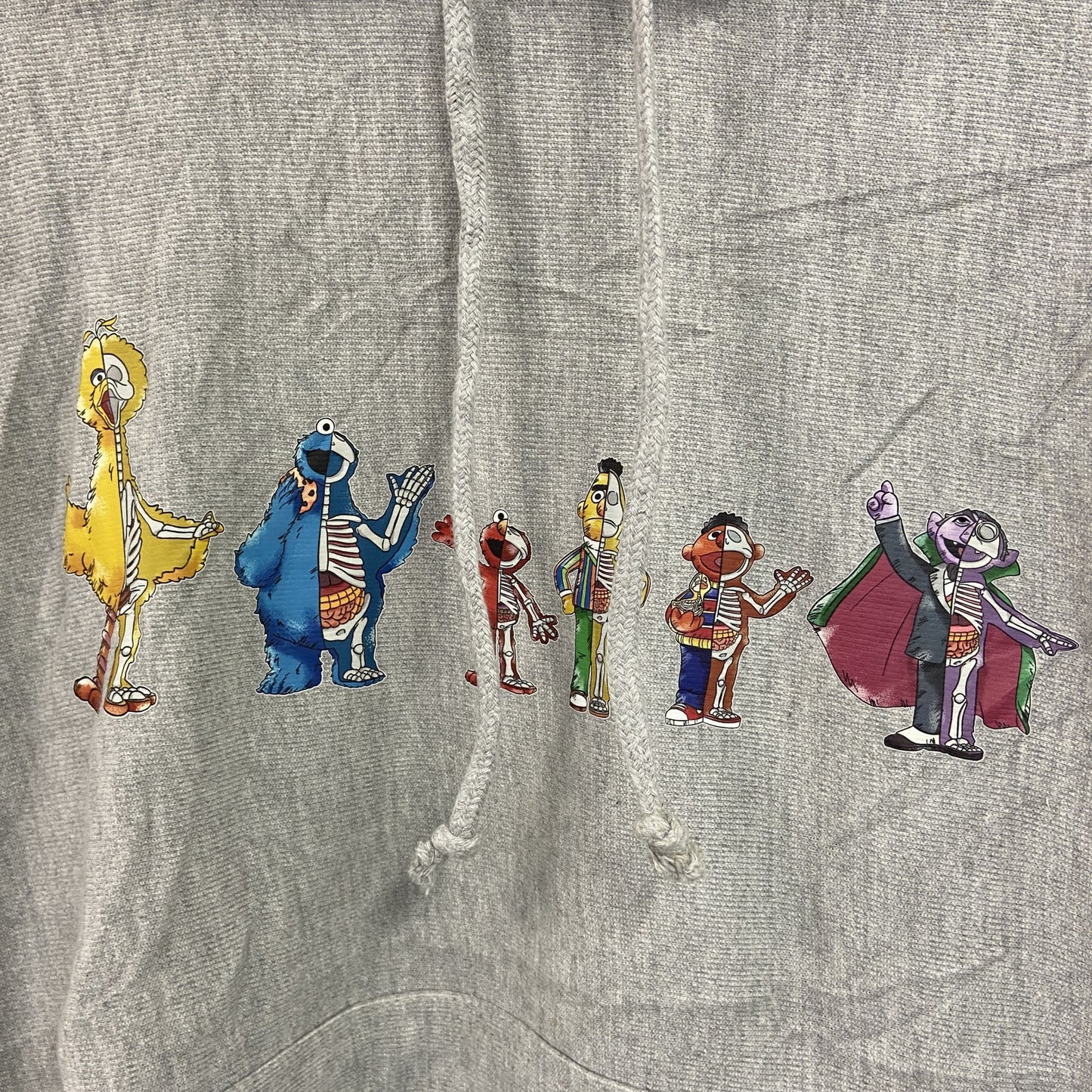 Champion　リバースウィーブ　スウェットパーカー/フーディー　セサミストリート　グレー　Lサイズ