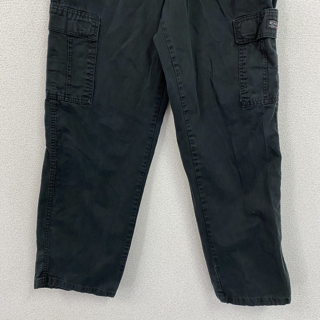 Wrangler　ラングラー　カーゴパンツ　ワークパンツ　ジップフライ　ワンポイント　黒　ブラック　32サイズ　古着