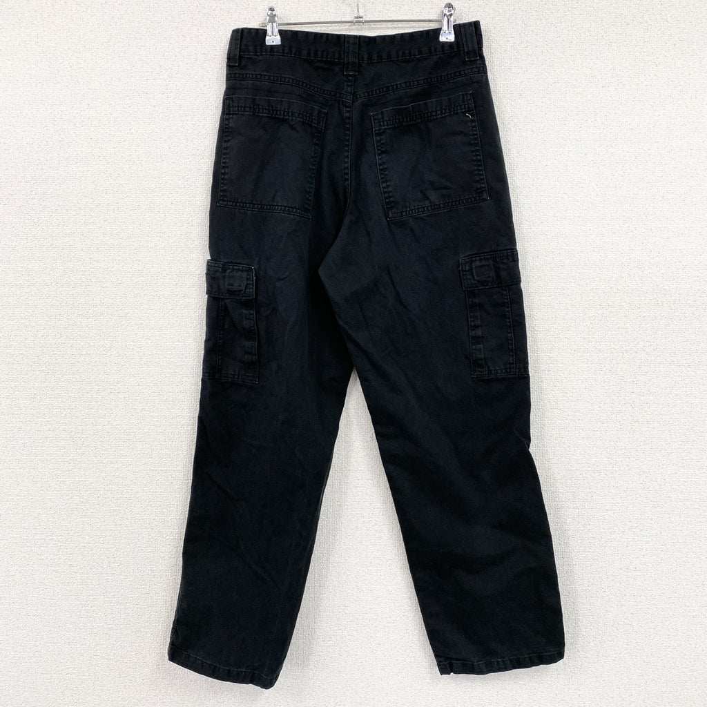 Wrangler　ラングラー　カーゴパンツ　ワークパンツ　ジップフライ　ワンポイント　黒　ブラック　32サイズ　古着