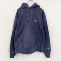 Champion　チャンピオン　リバースウィーブ　スウェットパーカー/フーディー　フェード　紺　ネイビー　Sサイズ　古着