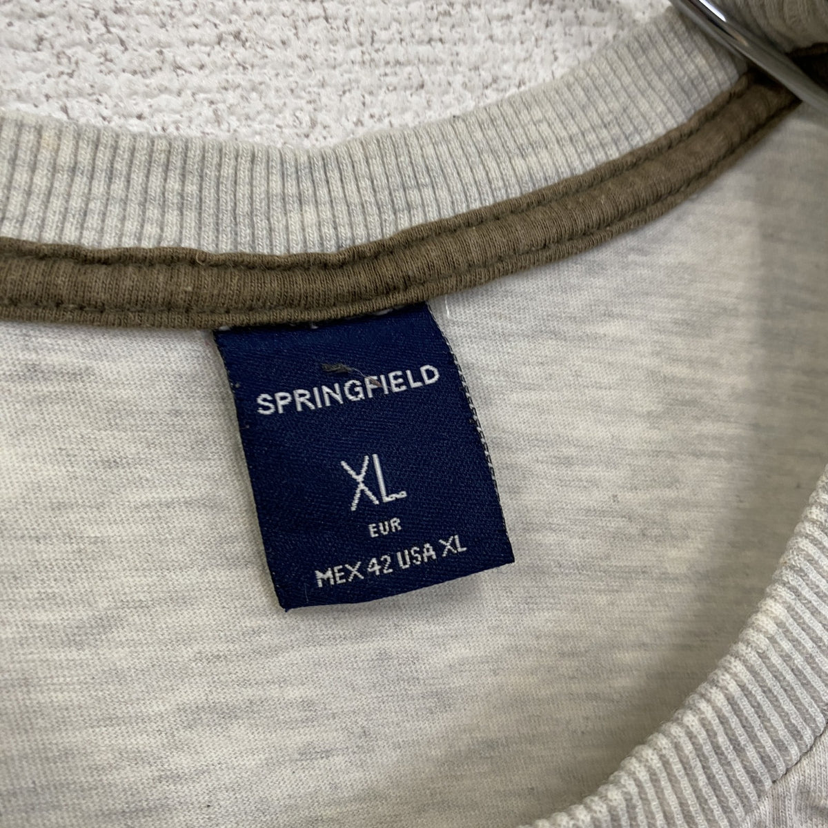 SPRINGFIELD　半袖プリントTシャツ　霜降りグレー　XLサイズ　古着