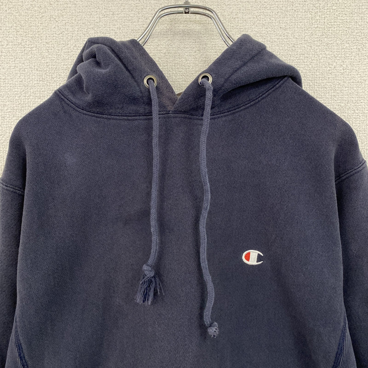 Champion　チャンピオン　リバースウィーブ　スウェットパーカー/フーディー　フェード　紺　ネイビー　Sサイズ　古着