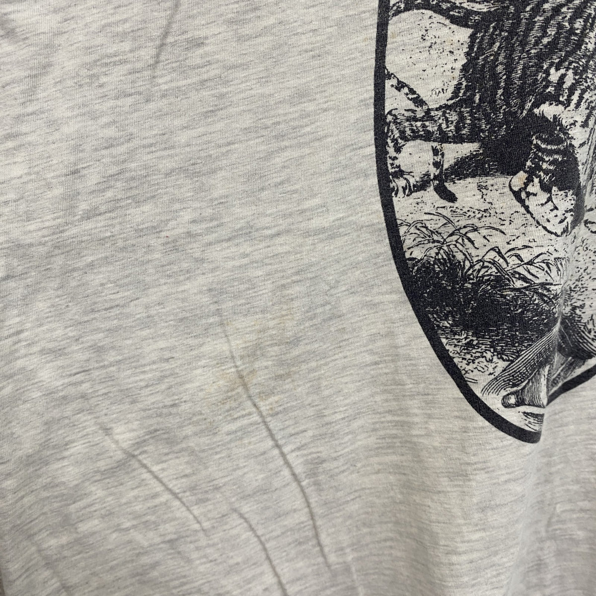 SPRINGFIELD　半袖プリントTシャツ　霜降りグレー　XLサイズ　古着