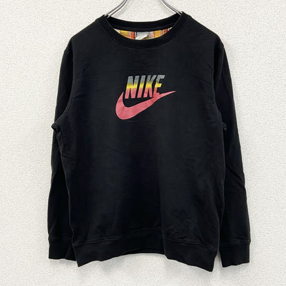 NIKE　ナイキ　スウェット/トレーナー　チェック柄　黒　ブラック　Lサイズ