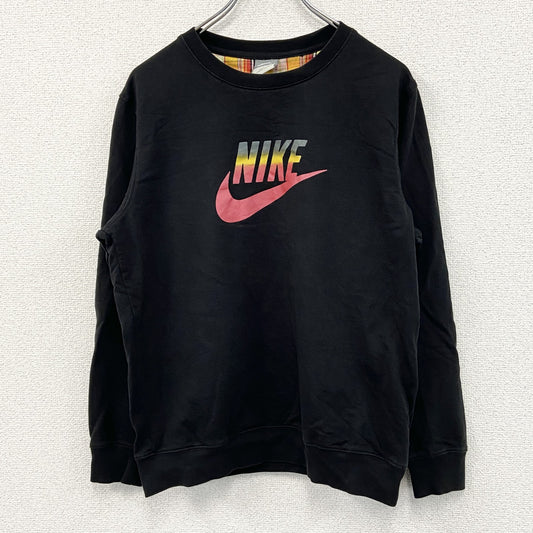 NIKE　ナイキ　スウェット/トレーナー　チェック柄　黒　ブラック　Lサイズ